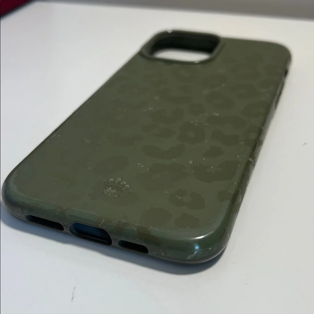 Velvet Caviar Olive Leopard Print iPhone Case - Matte Olive